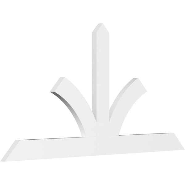 Ekena Millwork Richland Architectural Grade PVC Gable Bracket, 84"W x 42"H x 2"D x 6"F, 12/12 Pitch GBP084X42X0206RIC00 - main